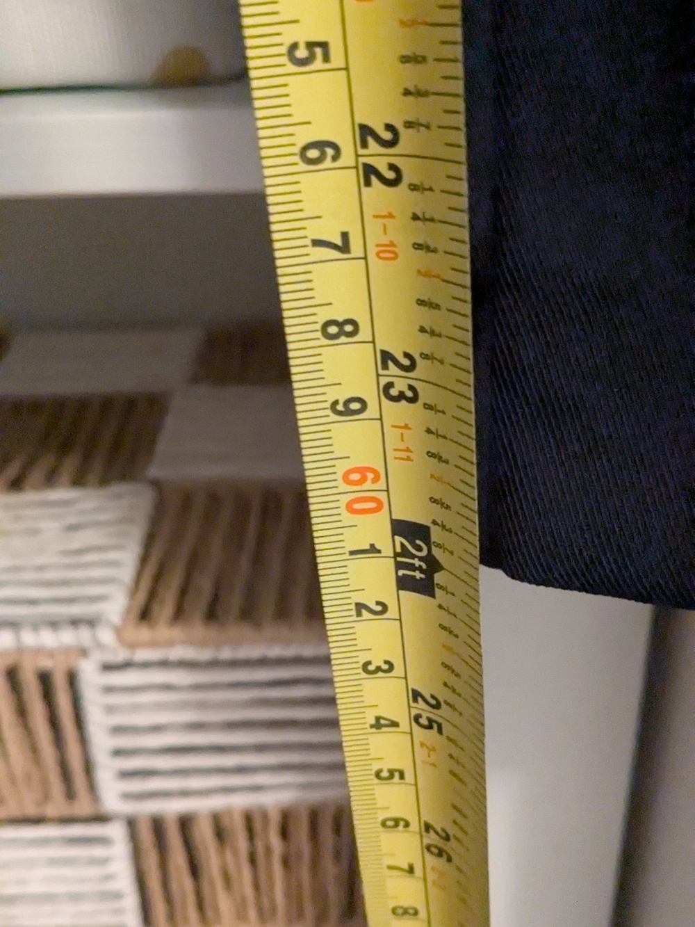 Reiss Trousers Frazer Navy And Camel /Tan Straight Ankle US Size 12 Regular - Picture 3 of 4